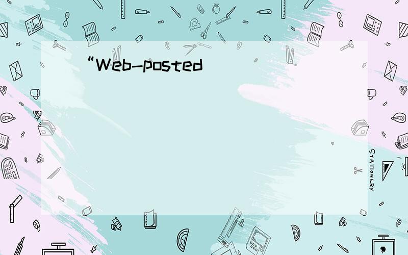 “Web-posted