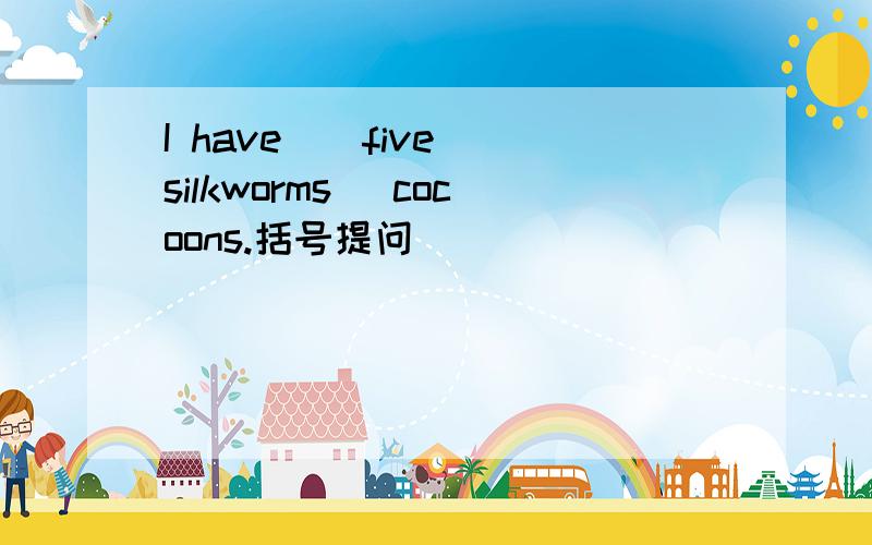 I have ( five silkworms )cocoons.括号提问