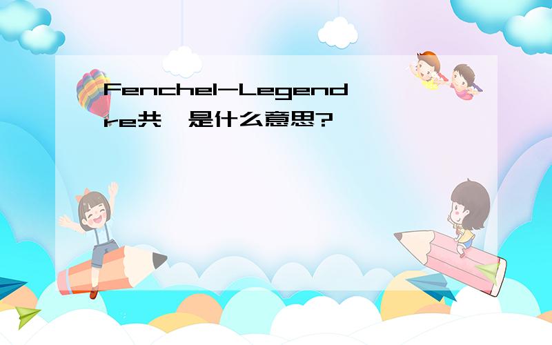 Fenchel-Legendre共轭是什么意思?