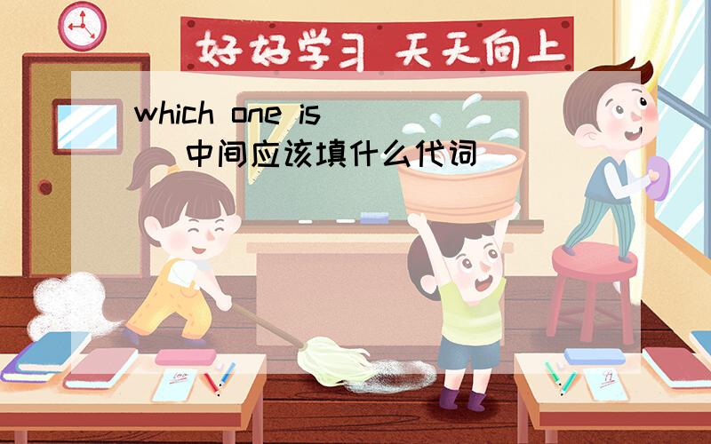 which one is ( )中间应该填什么代词